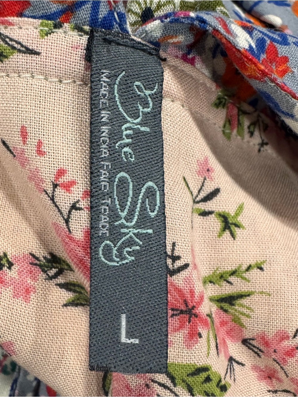 Blue Sky Patchwork Floral Overalls Shorts - Picture 10 of 13